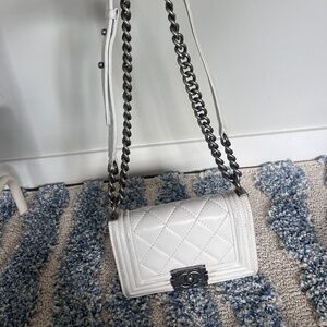 Chanel Boy Crossbody Bag White